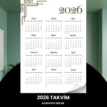 LTG Nova Takvim 2026 A3 300 gr Dijital Baskı Beyaz