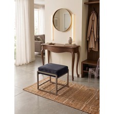 Todek Home Pure Gri Ayaklı Babyface Puf 50X40X45 cm - Modern Bench