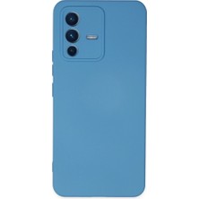 Moresun Buğz Vivo V23 5g Kılıf Nano Içi Kadife Silikon - Mavi