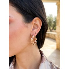 Museum Of You Rose Gold Renk Sarmal Burgu Küpe - Lüks Tasarım Xuping, Renk Atma Kararma Yapmaz