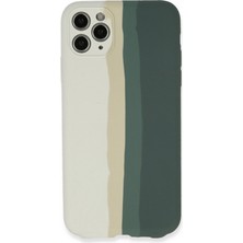 Moresun Buğz Iphone 11 Pro Kılıf Ebruli Lansman Silikon - Beyaz-Gri