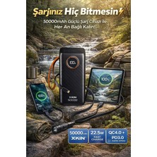 Jolita Xkın 50000 Mah 22.5W Fast Charge El Fenerli Dijital Göstergeli Powerbank XK-PB535