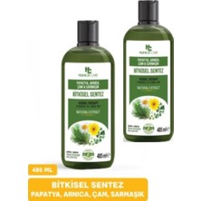 Hunca Papatya, Arnica, Çam ve Sarmaşık Içerikli Bitkisel Şampuan, 485 ml 2li