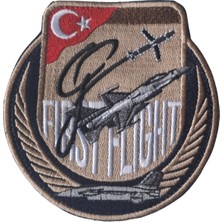 Havacı Market First Flight Nakış Peç | 10 cm Havacılık Patch – Özel Tasarım