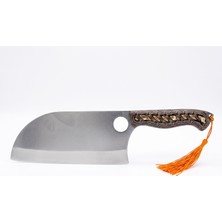 Gcknıves Ancientwolf Serisi | El Yapımı Outdoor Kamp Satırı - 17 cm (Verzalit Sap & Deri Kılıf)