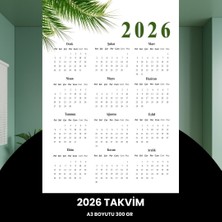 LTG Nova Takvim 2026 A3 300 gr Dijital Baskı Yeşil Dal