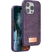 Moresun Buğz Onegif  Iphone 14 Pro Max Bright Simli Kapak - Derin Mor