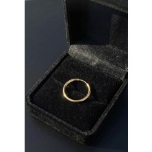 Silver Hunters Halka Gümüş Küpe 14 mm 925 Ayar Gümüş Halka Gold(Altın) Renk Küpe 1 Adet
