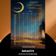 LTG Nova Ramazan Imsakiyesi - 170 gr - A4 Boyut Kişiye Özel Isimli & Logolu 100 Adet Çöl