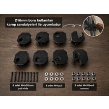 Katla Gidelim Kamp Sandalyesi Yedek Parça Bağlantı Elemanları ile Birlikte