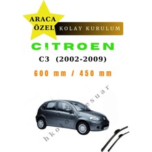 MFK Citroen C3 (2002-2009) Araca Özel Silecek Ön Iki