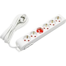 DS LLC 6lı - 3mt Uzatma Kablo - Topraklı Grup Priz