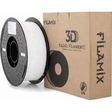 Filamix Pla+ Beyaz Filament 1.75MM 1kg - Plastik Makara Ams Uyumlu 50-300MM/S Yüksek Hızlı 3D Yazıcı