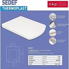 Ronanna Kare Sedef Klozet Kapağı Beyaz Yavaş Kapanan