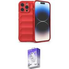 TKÇ  iPhone 13 Pro Max Kılıf Atlas Koleksiyonu - Siyah Bilvis 5in1 3D Magic Cam Ekran Koruyucu