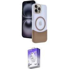 TKÇ  iPhone 15 Pro Max Kılıf Kozmos Form Özel Seri - Siyah Bilvis 5in1 3D Magic Cam Ekran Koruyucu