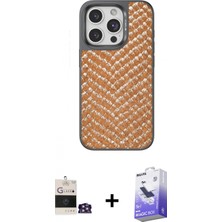 Marsilyan™- iPhone 14 Pro Max Kılıf Vadi Özel Seri - Siyah Bilvis 5in1 5d Magic Hayalet Cam Ekran Koruyucu + Gümüş Bilvis Titan Kamera Lens