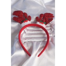 Ronanna Yılbaşı Temalı Simli Geyik Boynuzu Figürlü Taç