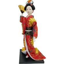 Dünyadan Hediyeler Japon Kimonolu Geyşa Bebek Kabuki Biblo 30 cm No.15
