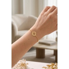925 Ayar Gümüş Papatya Silver Kök Çakra Beraberlik Bileklik.rose.gold.rodaj