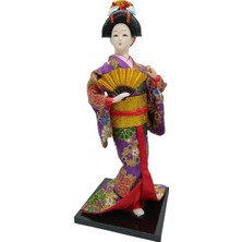 Dünyadan Hediyeler Japon Kimonolu Geyşa Bebek Kabuki Biblo 30 cm No.14