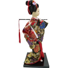 Dünyadan Hediyeler Japon Kimonolu Geyşa Bebek Kabuki Biblo 30 cm No.19