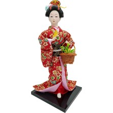 Dünyadan Hediyeler Japon Kimonolu Geyşa Bebek Kabuki Biblo 30 cm No.18