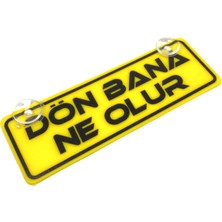 Ronanna Dön Bana Ne Olur Yazılı Sarı Dekor Plaka Vantuzlu Cam Süsü 22X7.5CM