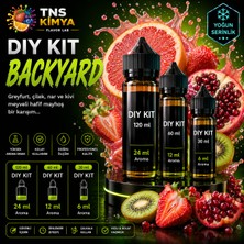 Tns Kimya Dıy Kit 30ML / 60ML / 120ML –backyard-Greyfurt, Çilek, Nar ve Kivi- Premium Mix Gıda Aroması