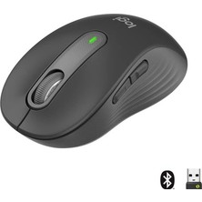 Ronanna Logitech M650 910-006253 Sıgnature Kablosuz USB Nano Alıcılı Sağ El Tam Boyutlu Siyah Mouse