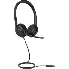 Ronanna Yealınk UH35, Kablolu, Teams Uyumlu, Usb-A, Usb-C, 3,5mm Stereo Hoparlör ve Dinamik Eq, Çift Taraflı, Gürültü Engelleyici, Çağrı Merkezi, Ofis, Toplantı, Mikrofonlu Kulaklık