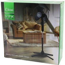 İlkyaz Fashion Kiwi KFAN-7426  16 Inç - 41CM  Teleskopik Katlanır Ayaklı Vantilatör 3 Kademe Hız 3 Pls.kanat