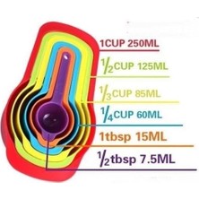 Ronanna Pratik Ölçü Kaşığı Kabı 5li Şeker Baharat Sıvı Ölçer Aparat