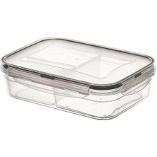 Ronanna 3 Bölmeli Kilitli Kapaklı 1 Litre Erzak Saklama Kabı LC-510