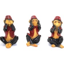 Ronanna 3'lü Polyester Maymun Seti