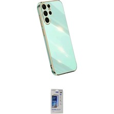 İlkyaz Fashion Ieg™ Galaxy S24 Ultra Kılıf Yankı Serisi - Siyah Durable Full Glue Curved Hayalet Cam