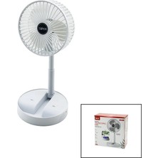 İlkyaz Fashion Masa Üstü Vantilatör USB Şarjlı Katlanır Fan=16.4cm - Uzayan AYAK=12.5-19CM 180 Derece Dönebi