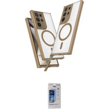 İlkyaz Fashion Ieg™ Galaxy S24 Ultra Kılıf Atlas Doku Koleksiyonu - Siyah Durable Full Glue Curved Cam