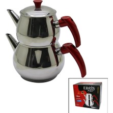 İlkyaz Fashion Orta Boy Küre Çelik Çaydanlık Seti Üst: 1lt - Alt: 1.60LT