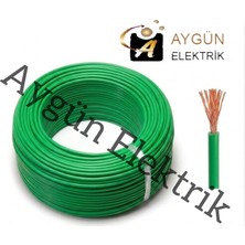 Aygün Elektrik 1 mm Pvc Izoleli Fleksibel Nyaf Kablo -100 Metre Yeşil