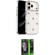 Masa Dostu Ieg™ Iphone 17 Pro Kılıf Yörünge Form - Şeffaf 360 Full Body Arka Koruyucu