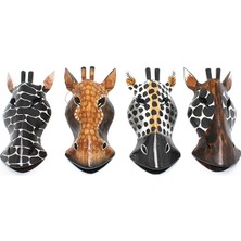 Ronanna Ahşap Duvara Asmalı 20 cm Zebra Maske