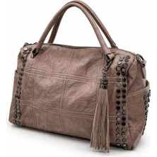 Günlük Kullanıma Uygun Yumuşak Dokulu Vintage Stil Kadın Çantası