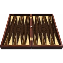 Tuffy's Star Tavla Platin Ceviz Büyük Boy 12 mm Mdf Kasa, Parlak Selefon Kaplama, Çizilmeye Karşı Dirençli Coex Kaplama Mıknatıslı Kapama Şık ve Kaliteli Sağlam Profesyonel Ahşap Tavla Takımı