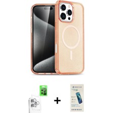 Marsilyan™- iPhone 16 Pro Kılıf Nova Asil Prime - Şeffaf Pasifik Cam Ekran Koruyucu + Beyaz Raze Metal Kamera Lens