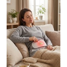 USB Şarjlı Kızılötesi Isıtmalı Titreşimli Kadın Bel Karın Masaj Kemeri