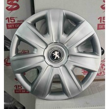Yk Peugeot 301 / 206 / 207 / 208 / 306 / Partner 14 Inç Uyumlu Jant Kapağı 4'lü Takım Amblem Hediyeli