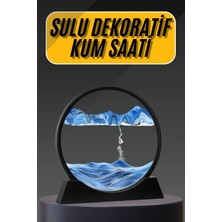 3D LED Işıklı Kum Saati Gece Lambası Hareketli Sulu Kum Saati Dekoratif