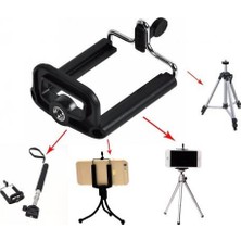 3b Trend 4 Adet Tripod Bağlantılı Selfie Çubuğu Telefon Tutucu Aparat
