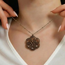 Koçak Takı Ahşap Kolye Modern Özgün Minimalist Takı Model No 303